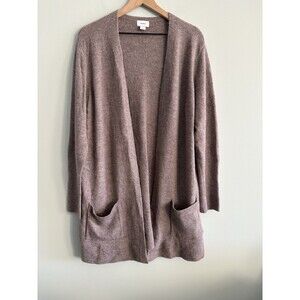 Old Navy Cardigan Mauve Open Front Collarless Womens Size XL Pockets
